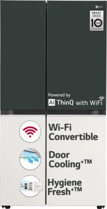 LG GL-B257EET3 650 L 3 Star Side By Side Refrigerator