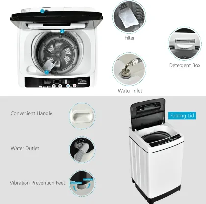 Giantex GT24896WH 1.5 cu ft Fully Automatic Top Load Washing Machine