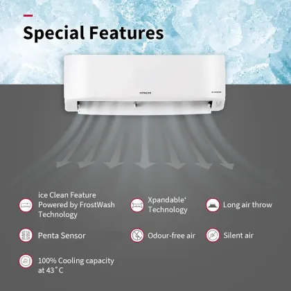 Hitachi 3400SXL RAS.D322PCBIBS 2 Ton 3 Star 2025 Inverter Split AC