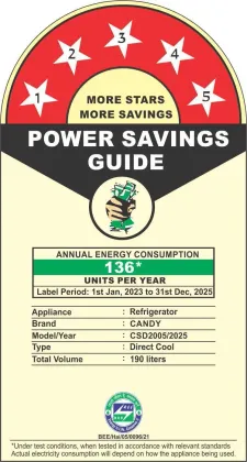 Candy CSD2005DMF 190 L 5 Star Single Door Refrigerator