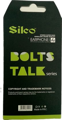 Silco Bolts Talk Series Stereo Super Bass Earphone