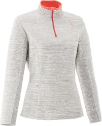 Quechua Women's Mountain Walking Fleece Forclaz 50 - Mottled White Print
