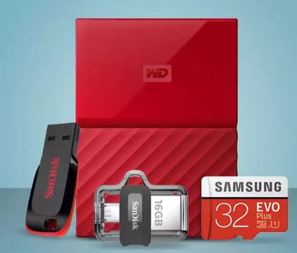 Storage Days: Upto 60% OFF on Storage Devices (Pen Drives, Memory Cards & More)