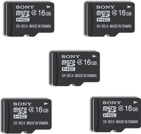 Sony MicroSD 16GB Class 4 (Combo of 5)
