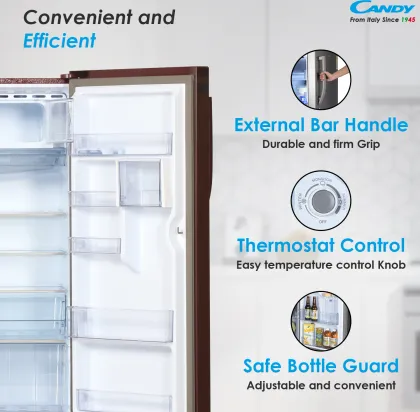 Candy CSD1962RL 185 L 2 Star Single Door Refrigerator