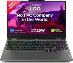 Lenovo LOQ 15IRX9 83DV01K0IN Gaming Laptop (13th Gen Core i7/ 16GB/ 512GB SSD/ Win11/ 6GB RTX4050)