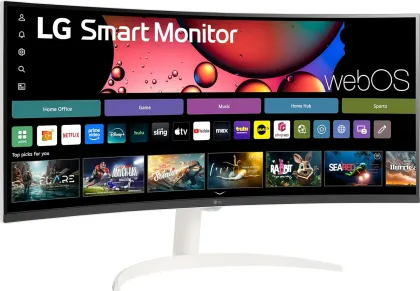 LG 34SR60QC-W 34 inch WQHD Smart Monitor
