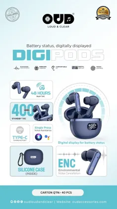 OUD DigiPods True Wireless Earbuds