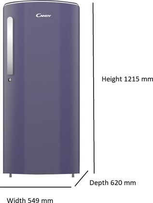 Candy CSD2163RS 205 L 3 Star Single Door Refrigerator