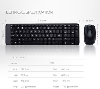 Logitech MK 215 Wireless Keyboard