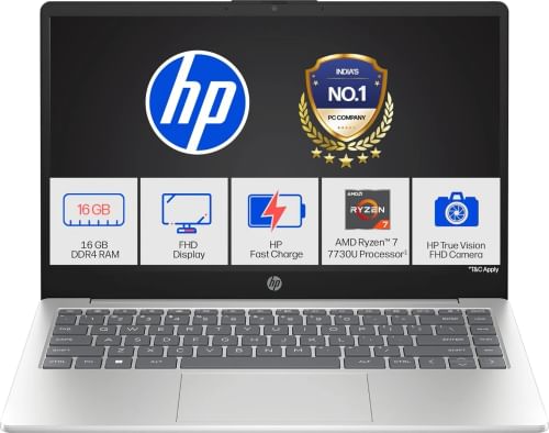HP 14-EM0104AU Laptop (AMD Ryzen 7 7730U/ 16GB/ 512GB SSD/ Win11 Home)
