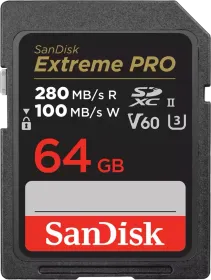 Sandisk Extreme PRO 64GB SDXC V60 UHS-II SD Card