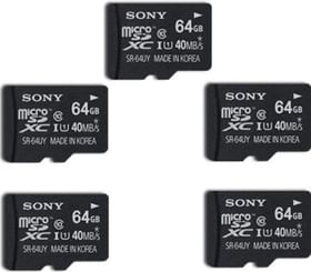Sony MicroSDXC 64GB Class 10 (Pack of 5)