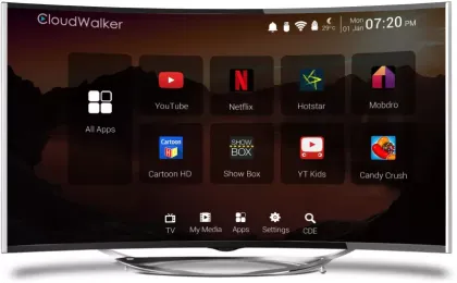 CloudWalker CLOUD TV 55SU-C (55-inch) Ultra HD 4K Curved Smart LED TV