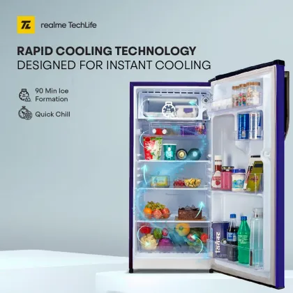 Realme TechLife 180BD3RM23-GB 180 L 3 Star Single Door Refrigerator