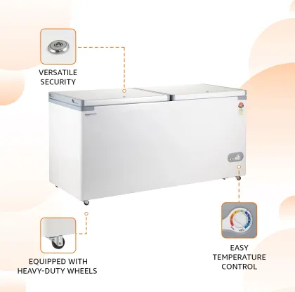 AmazonBasics CF500HT2 526 L Double Door Deep Freezer