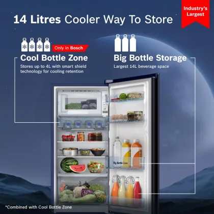 Bosch CST18B33PI 187 L 3 Star Single Door Refrigerator