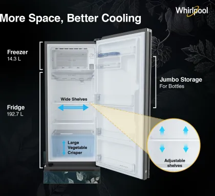 Whirlpool 230 IMPRO GD ROY 5S Inv Silvia 207 L 5 Star Single Door Refrigerator