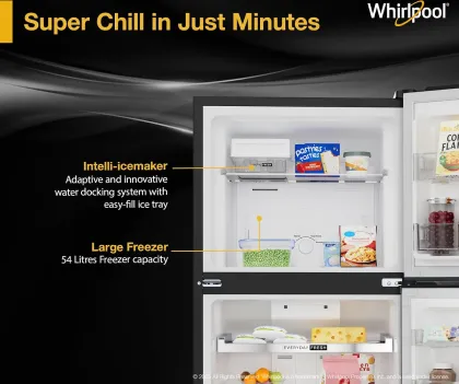 Whirlpool IF INV 278 Lunar Black Conv-Y 235 L 3 Star Double Door Refrigerator