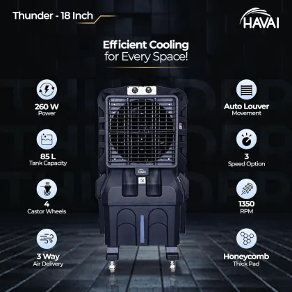 Havai Thunder 85 L Desert Air Cooler (18' Blade)