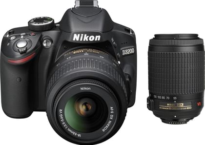 Nikon D3200 (with AF-S 18 - 55 mm VR Kit + Nikon AF-S DX VR Zoom-Nikko DSLR Camera)