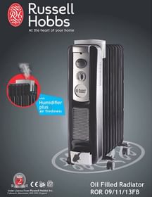 Russell Hobbs 9 Fin Oil Filled Heater with Fan Humidifier