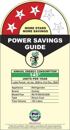 Godrej RD R190CN THF FR BL 183 L 3 Star Single Door Refrigerator