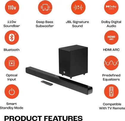 JBL Cinema SB241 2.1 Channel 110W Soundbar