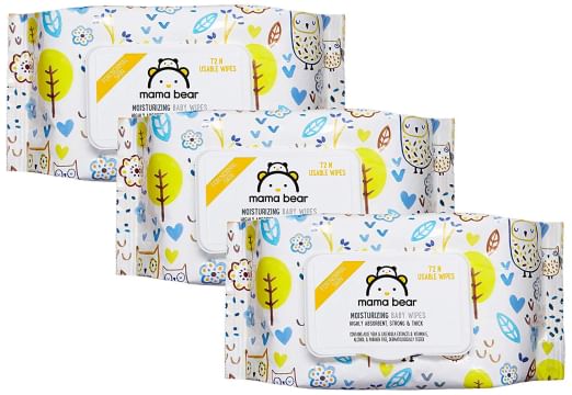 Amazon Brand - Mama Bear Moisturizing Baby Wet Wipes - 72 wipes/pack (Pack of 3)
