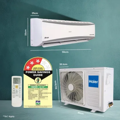 Haier HSU80SHD-AOW3BN-INV 2.4 Ton 3 Star 2025 Inverter Split AC