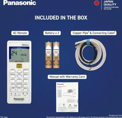 Panasonic CS/CU-EZ18CKYXFM 1.5 Ton 3 Star 2026 Inverter Split AC