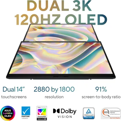 Asus Zenbook Duo OLED UX8406CA-DS79T Laptop (Intel Core Ultra 7 255H/ 32GB/ 1TB SSD/ Win11)
