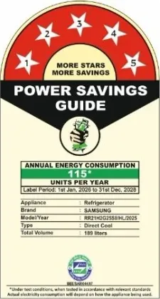 Samsung RR21H2G25S8 189 L 5 Star Single Door Refrigerator