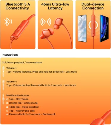 realme Buds Wireless 5 Lite Neckband