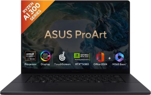 Asus ProArt P16 (2026) H7606WW-SE066WS Laptop (AMD Ryzen AI 9 12 Core 370HX/ 32GB/1TB SSD/ 16GB RTX 5080 Graphics)
