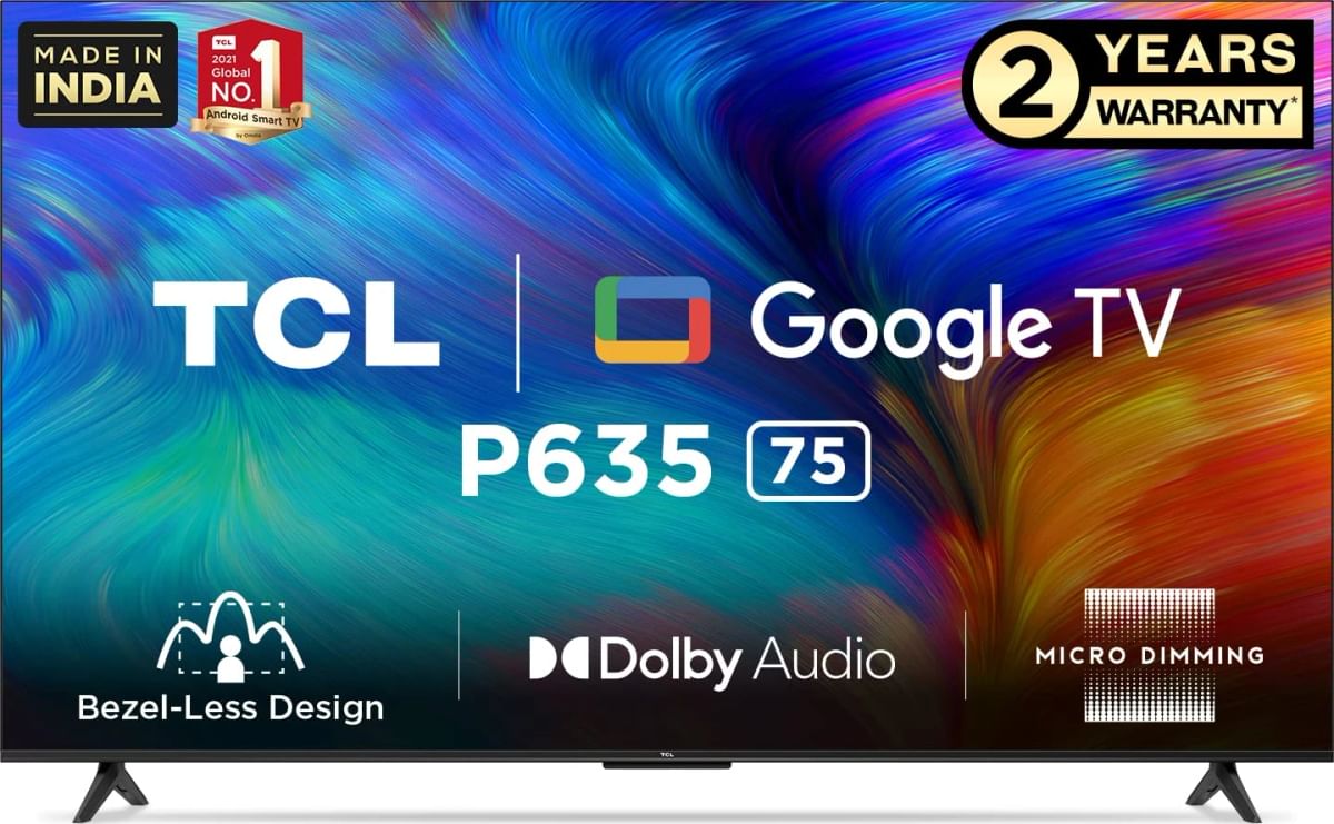 TCL P635 75 inch Ultra HD 4K Smart LED TV (75P635) Price in India 2025 ...