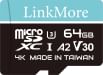 LinkMore XV23 Lite 64GB Micro SDXC UHS-I Memory Card