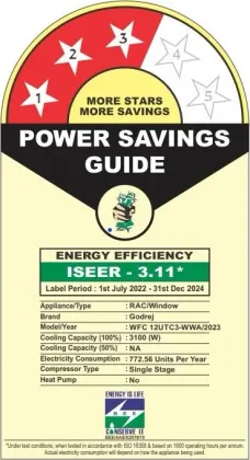 Godrej WFC 12UTC3 WWA 1 Ton 3 Star 2023 Window AC