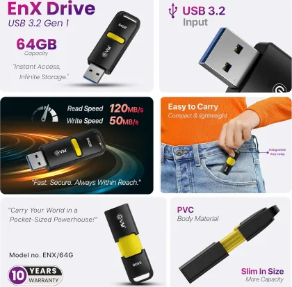 EVM EnX 64GB USB 3.2 Flash Drive - image 3