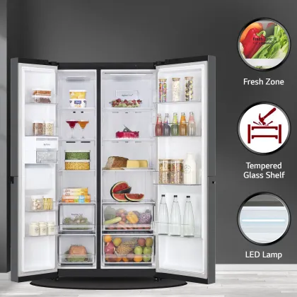 LG GL-B257EMCX 655 L Side By Side Refrigerator