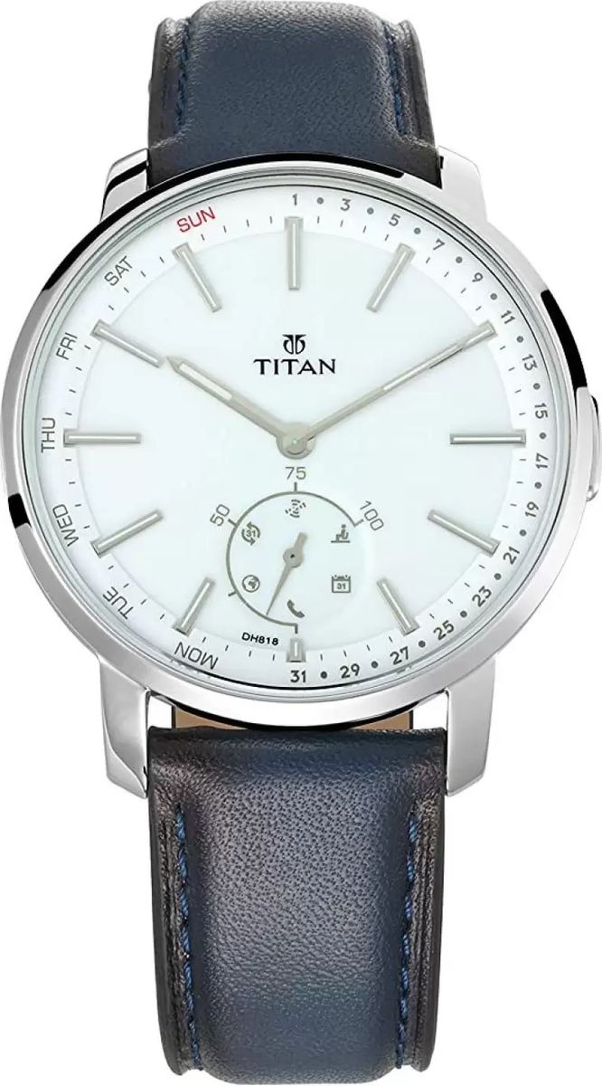 Titan Connected Hybrid Smart Watch with Brown Leather Strap | TITAN WORLD |  Nagerbazar | Kolkata