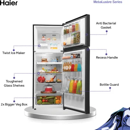 Haier HEB-333GB-P 325 L 3 Star Double Door Refrigerator