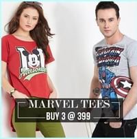 Buy 3 T-Shirts of Marvels @ just Rs. 399 | Men & Women Both