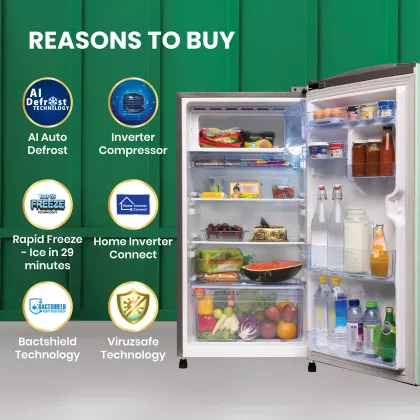 Lloyd GLDF215SA4LC 195 L 5 Star Single Door Refrigerator