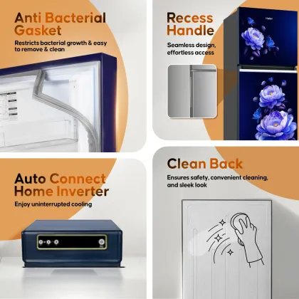 Haier HEF-252IEMF-P 240 L 2 Star Double Door Refrigerator