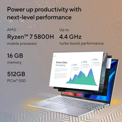 Asus Vivobook 16X M1603QA-MB742WS Laptop (Ryzen 7-5800H/ 16GB/ 512GB SSD/ Win11 Home)