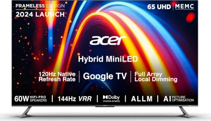 Acer M Series 65 inch Ultra HD 4K Smart Mini LED TV