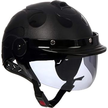 Generic Unbranded Format Dzire Open Face Helmet (Black, Medium)