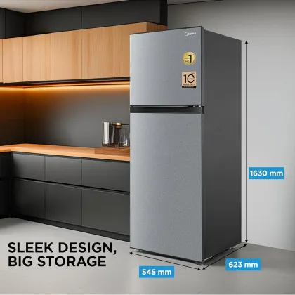 Midea MDRT350FGI50 253 L 2 Star Double Door Refrigerator