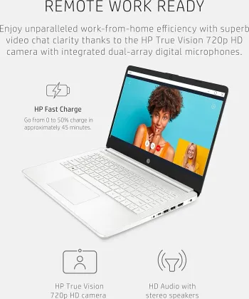 HP 14-dq0040nr Laptop (Intel Celeron N4020/ 4GB/ 64GB eMMC/ Win 11)